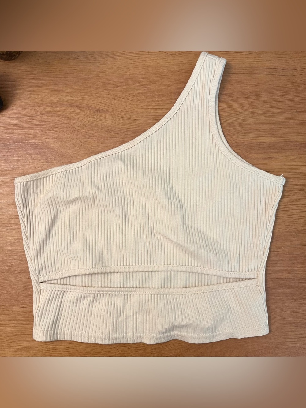 One-Shoulder Cutout Crop Top